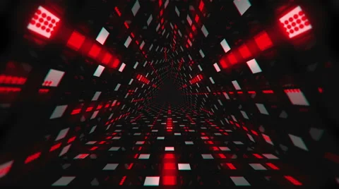 VJ Loop Red Triangular Tunnel Stock Footage 60118716