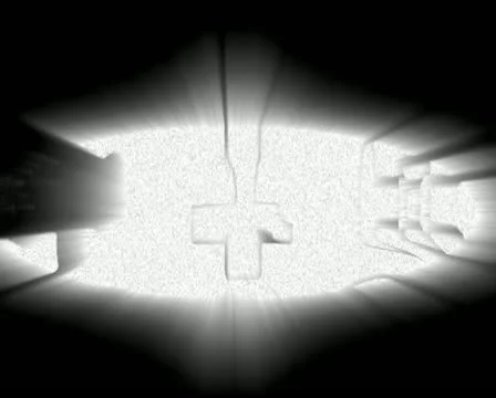 VJ Loop Religeous Icons, mirrored diffusion particles Stock Footage 12192909