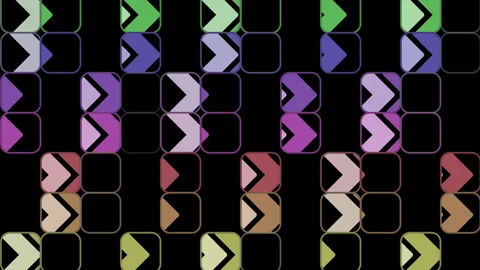 VJ Loop Of Retro Looking Animated Arrows Stock Footage 297715451