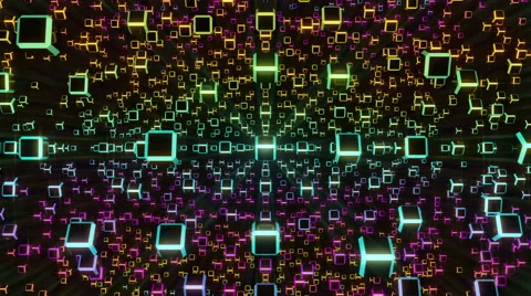 VJ Loop Rotating Cubes 4 库存影片 53285720