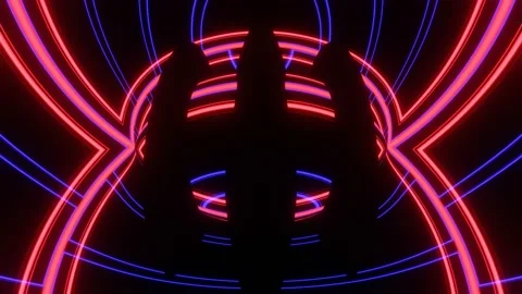 VJ Loop Rotating Neon Shimmering Abstraction. Stock Footage 167354236