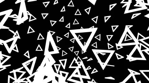 VJ Loop - Rotating spinning black and white triangles growing and shrinking Stock Footage 50024502