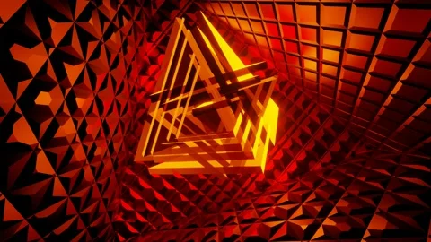 VJ Loop Rotation of an Abstract Geometric Room. Stock Footage 165033378