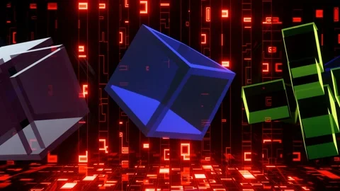 VJ Loop Rotation Of Geometric Abstractions. Video stock 165033183