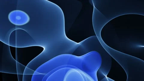 VJ LOOP Rotation of luminous blue waves Stock Footage 162439685