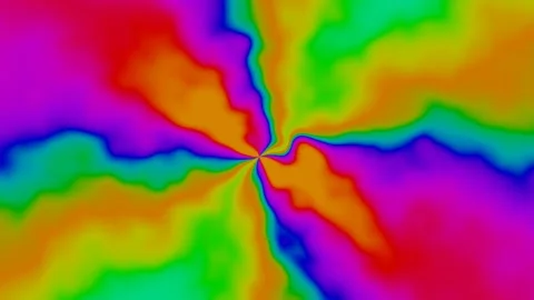 VJ Loop Rotation of multi-colored wavy rays Video stock 186929206