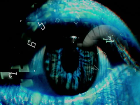 Vj Loop Sci Fi Eye Stock Footage 76882913