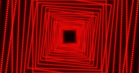 VJ loop sci-fi futuristic tunnel in dotted rectangle form Stock Footage 124358685