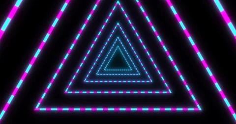 VJ loop sci-fi futuristic tunnel in tria... | Stock Video | Pond5