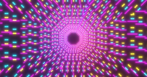 VJ loop sci-fi futuristic tunnel in octagonal form. Stock Footage 124570928