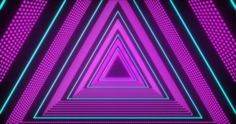 VJ loop sci-fi futuristic tunnel in triangle form Stock Footage 124571093