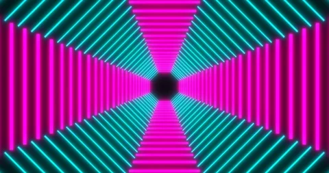 VJ loop sci-fi futuristic tunnel in hexagon form Vidéo 124618068