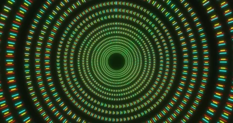 VJ loop sci-fi futuristic tunnel in circle form Vidéo 124618764