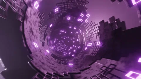 VJ Loop Scifi Tunnel 4K Stock Footage 220795095