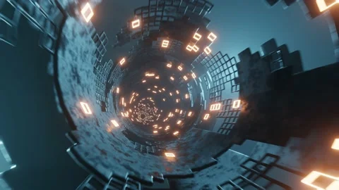 VJ Loop Scifi Tunnel 4K Stock Footage 220795096