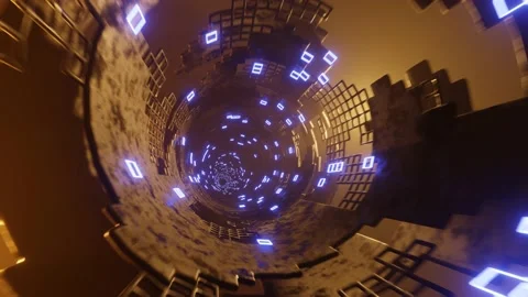 VJ Loop Scifi Tunnel 4K Stock Footage 220795099