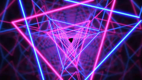 VJ Loop Seamless Neon Cyber Room Cyan and Magenta 10 second Stock Footage 321549651