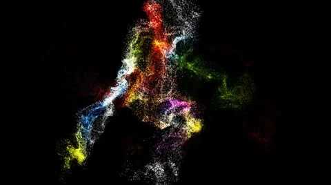 VJ Loop Set - Particlestorm Video 1 Stock Footage 8971421