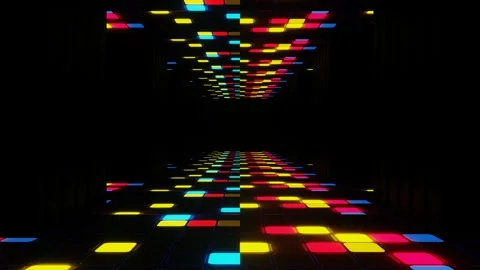 VJ loop shimmering disco corridor. Stock Footage 163256501