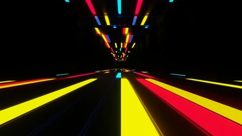 VJ loop shimmering neon highway. Stock Footage 163256514
