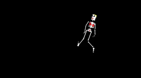 VJ LOOP Skeleton Dance 5 Stock-Footage 28500801
