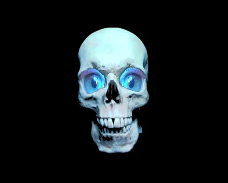 VJ Loop - Skull with moving eyes Stock Footage 30622581
