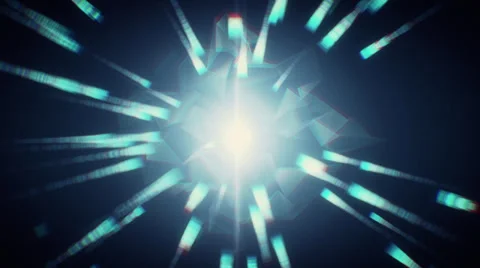 VJ Loop - Square trails traveling toward folding dancing geometry Stock Footage 35814673