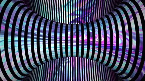 VJ LOOP STRIPES HOLOGRAPHICs Stock Footage 160596062