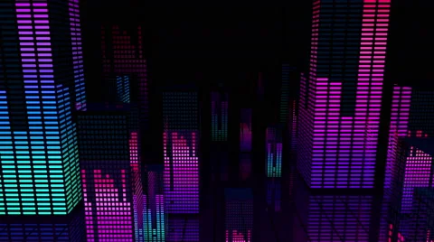 VJ Loop Town Equalizer 4K 02 Video stock 53889366