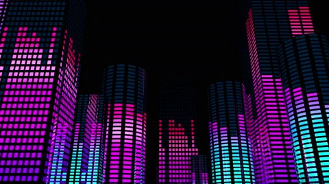 VJ Loop Town Equalizer 4K 01 Video stock 53889369