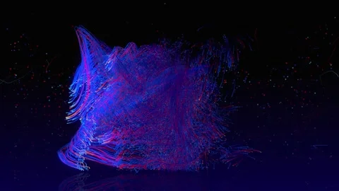 VJ loop of a trace man dancing Stock Footage 234351918