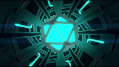 VJ Loop traveling inside tunnel neon metal beats glass pipes 128 bpm animat 720p Stock Footage 61813246