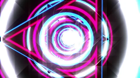 VJ Loop Triangle In a Circle 库存影片 49636493