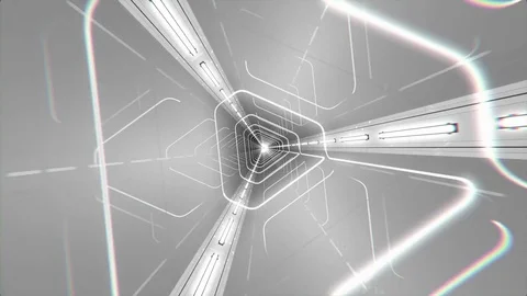 VJ Loop Triangle Tunnel Stock Footage 76134202