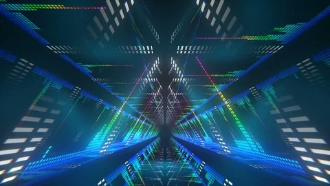 VJ Loop Triangle Tunnel Stock Footage 119153338