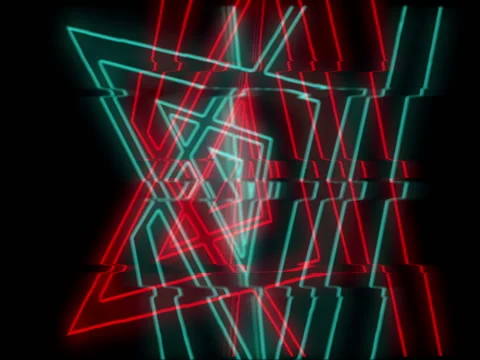 Vj Loop triangles Glow Stock Footage 77253403