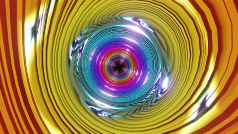 VJ Loop tunnel abstract iridescence of colors.j Stock Footage 166073858