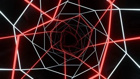VJ loop tunnel Abstract lines. Video stock 163256484
