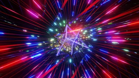 VJ Loop tunnel flight of abstraction through the flickering lights. Stock Footage 166073871