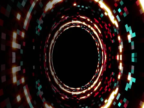 Vj Loop Tunnel Glitch Stock Footage 76883439