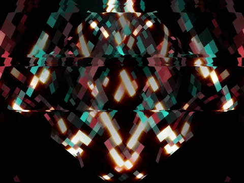 Vj Loop Tunnel Glitch Kaleidoscope Stock Footage 77253196