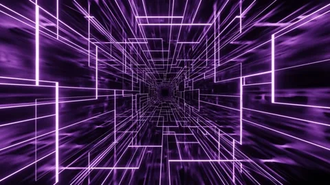 VJ Loop tunnel glossy lilac Stock Footage 168346975