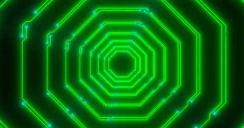 Vj loop tunnel in green tones Stock Footage 124761597