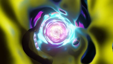 VJ Loop tunnel iridescence of multicolored plasma. Stock Footage 166073883
