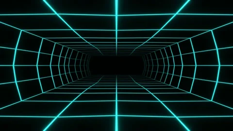 VJ LOOP Tunnel of Neon Lines October Stock Footage 162287171