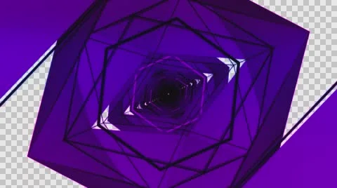 VJ loop Tunnel of poligonal structures Stock Footage 62261275