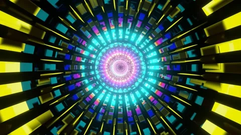 VJ Loop tunnel Rainbow Shimmer. Video stock 166022105