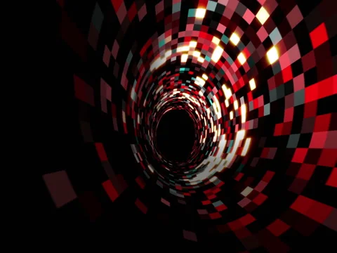 Vj Loop Tunnel squares Stock Footage 76883573