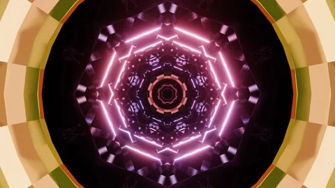 VJ Loop Tunnel Towards Neon Video stock 161798881