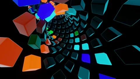 VJ LOOP Tunnel of Twinkling Disco Lights Stock Footage 162287358